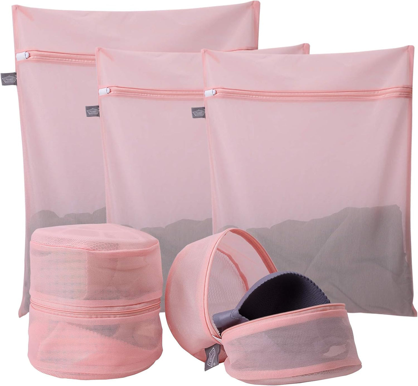 Kimmama Laundry Bags Mesh Wash Bag, Mesh Bag for Laundry, 1L+1M | shoe washing bag for socks, activewear, baby clothes and small garments to reduce tangling