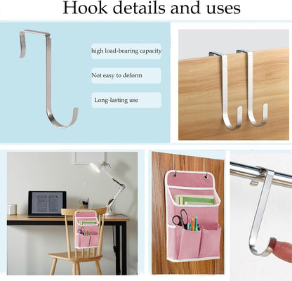 Hanging Basket for Organizing, Wall Organizer with Pockets and Over The Door Organizer，Can for Home, Closet, Office and Camper (1 White)
