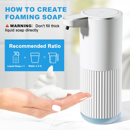 RYTOXILO Automatic Soap Dispenser, 2 Pack Black Touchless Liquid Soap Dispenser for Bathroom, 13.5 Fl Oz Plastic Electric Auto Dish Soap Dispensers Wall Mount for Kithcen with Adjustable Volume