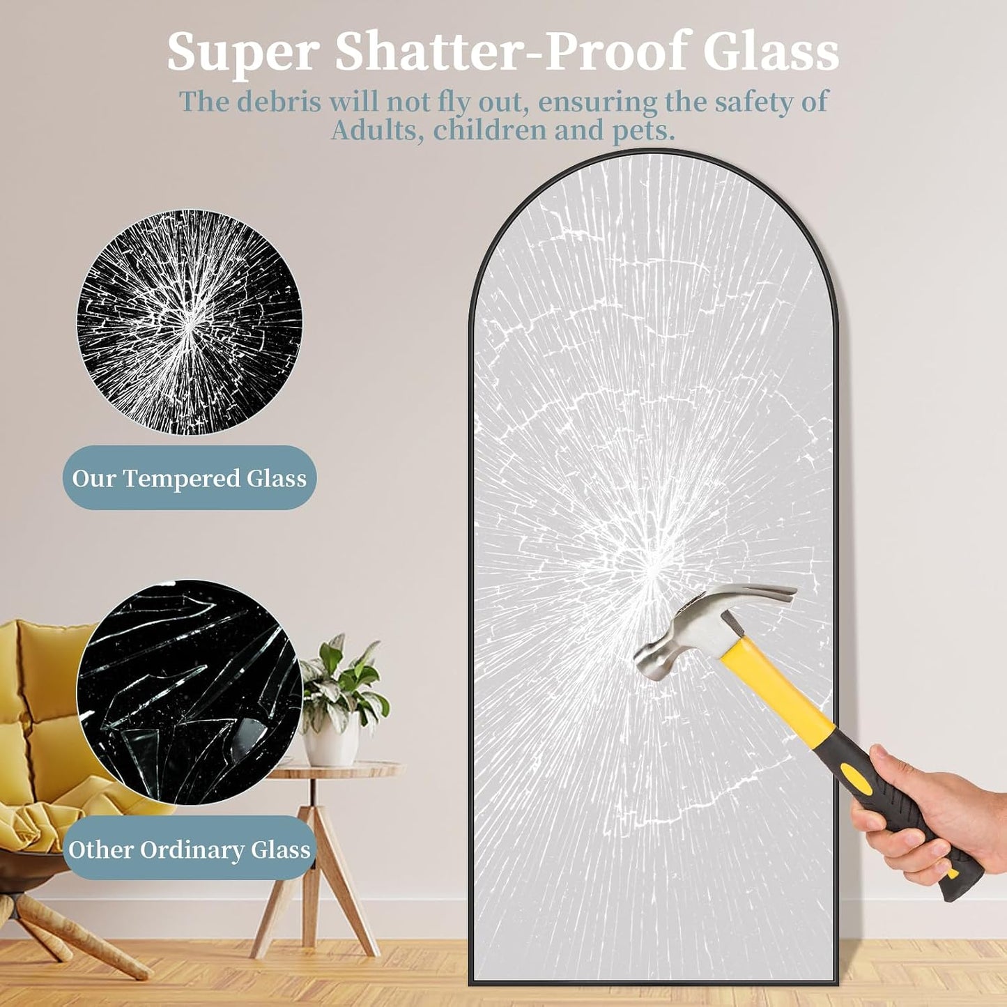 Full Length Mirror with Stand, 71"x28" Arched Full Body Large Stand Up Aluminum Frame Floor Standing Mirror, Freestanding Hanging Leaning Mounted for Bedroom Living Room Entryway Gold