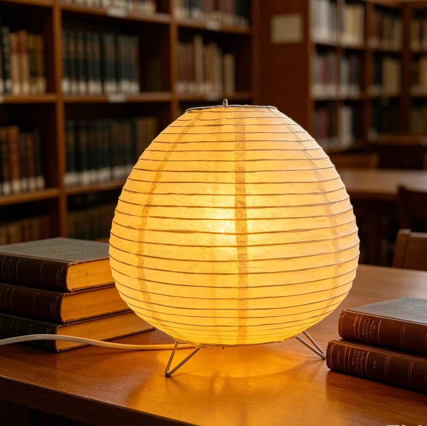 Small Rice Paper Lamp, Japanese Lamp Lantern Table Lamp, Paper Table Lamp, Lantern Lamps for Desk Bedrooms Bedside Night Light (Tower)
