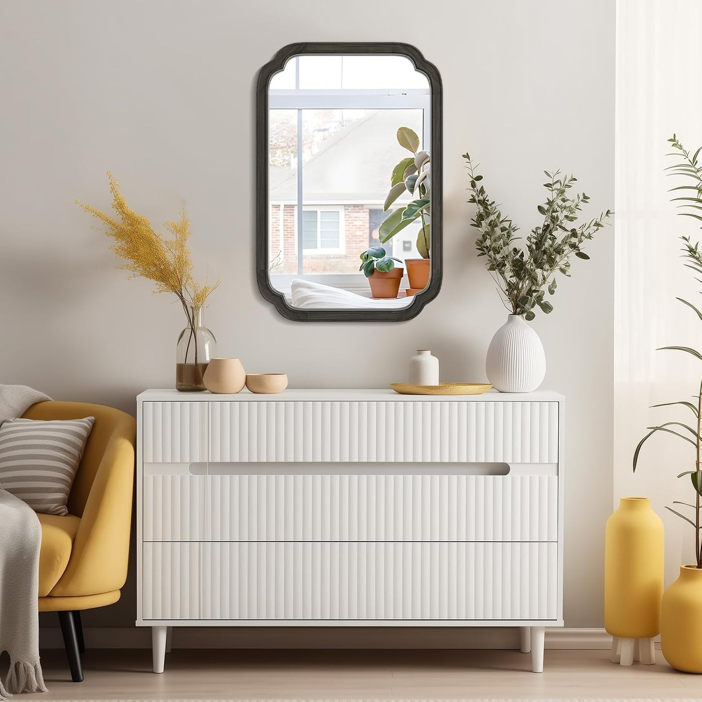 WallBeyond Full Length Mirror Wall Mounted 65"x22", Rustic Wooden Frame Floor Mirror, Large Full Body Mirror for Bedroom, Leaning or Hanging Against Wall, Natural