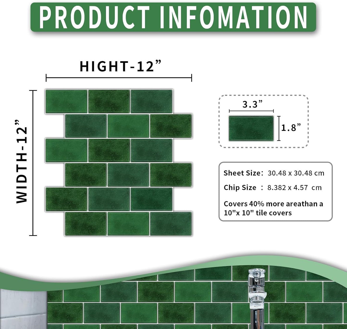 BSABSAQAA 10 Sheets Peel and Stick Backsplash for Kitchen 12"X12" Back Splash Adhesive Subway Wall Tile Sticker for Bathroom on Renter Friendlyn Marble