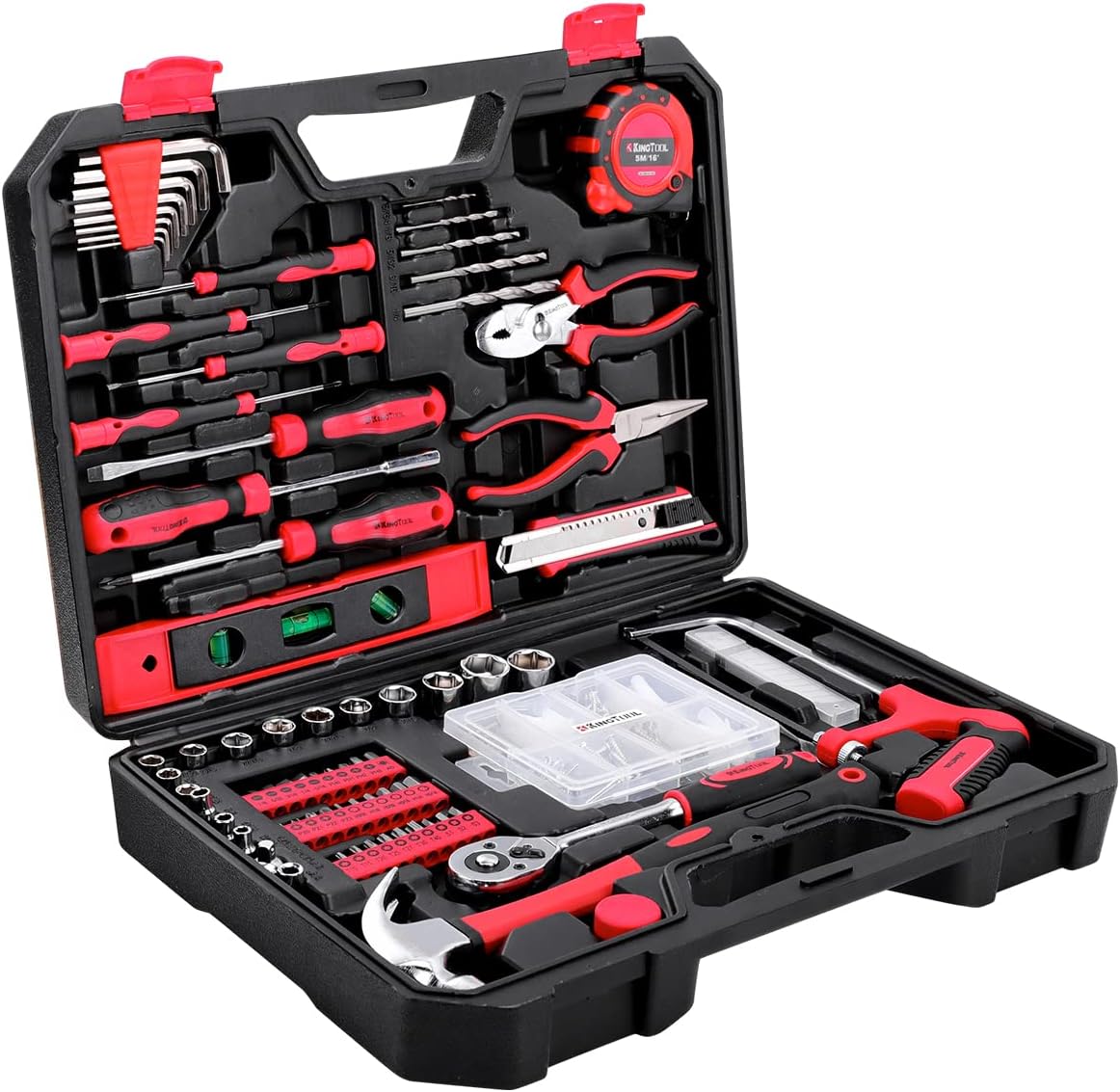 KingTool 325 Piece Home Repair Tool Kit, General Home/Auto Repair Tool Set, Toolbox Storage Case with Drawer, General Household Tool Kit - Perfect for Homeowner, Diyer, Handyman