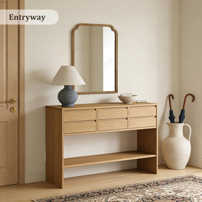 WallBeyond Full Length Mirror Wall Mounted 65"x22", Rustic Wooden Frame Floor Mirror, Large Full Body Mirror for Bedroom, Leaning or Hanging Against Wall, Natural