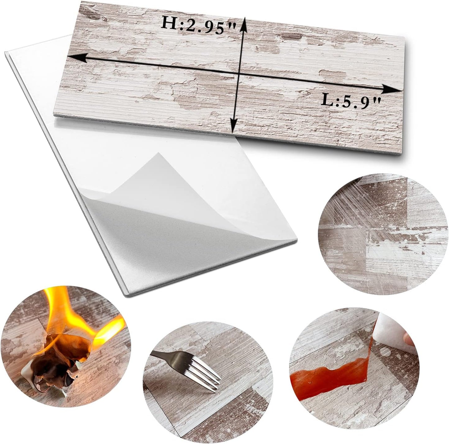 AULIGET 100 Piece Rust Slate Peel and Stick Backsplash Wall Tiles, 3" x 6" PVC Faux Stone Stick on Tiles for Backsplash Kitchen, Bathroom, Laundry Room, Camper, Fireplace