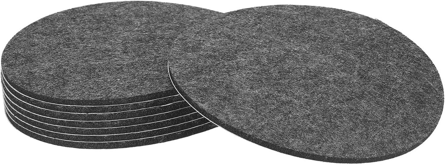 uxcell 32Pcs Non Slip Furniture Pads, 3" Round Self Adhesive Felt Bumpers Noise Reducing Furniture Feet Floor Protector for Chairs Tables Furniture Legs (White 0.2" Thick) - Colors A