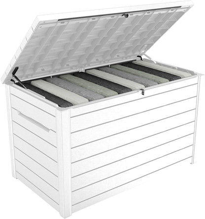 Keter XXL 230 Gallon Deck Storage Box Outdoor Patio Container ~ White