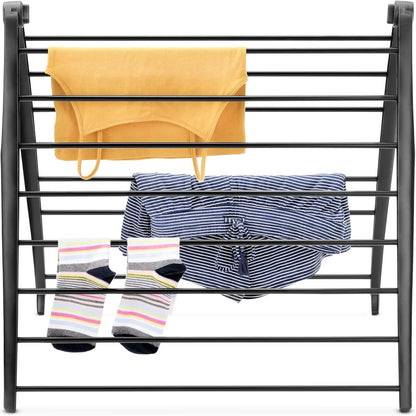 Whitmor Spacemaker Folding Drying Rack, Freestanding Indoor Clothes Dryer, Space Saving Compact Design, 6"L x 26"W x 51.5"H, White