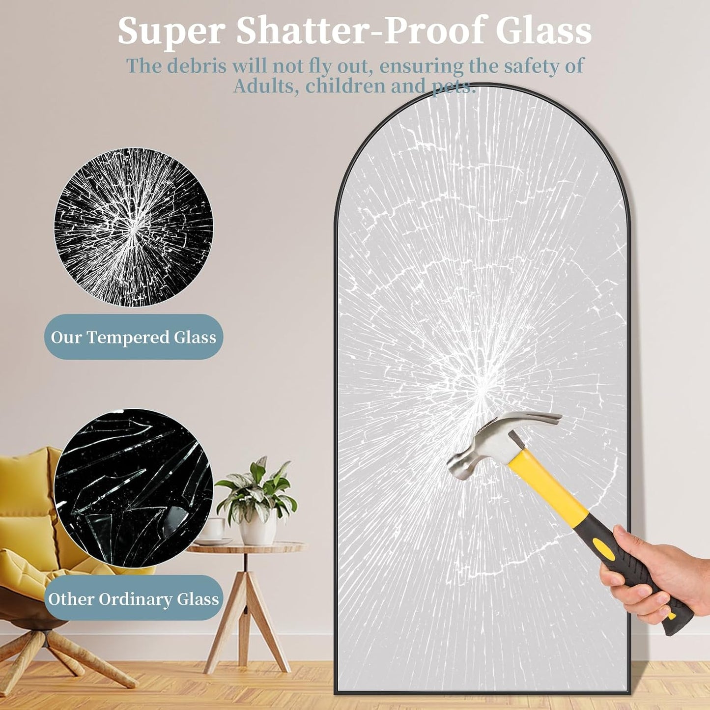 Full Length Mirror with Stand, 71"x28" Arched Full Body Large Stand Up Aluminum Frame Floor Standing Mirror, Freestanding Hanging Leaning Mounted for Bedroom Living Room Entryway Gold