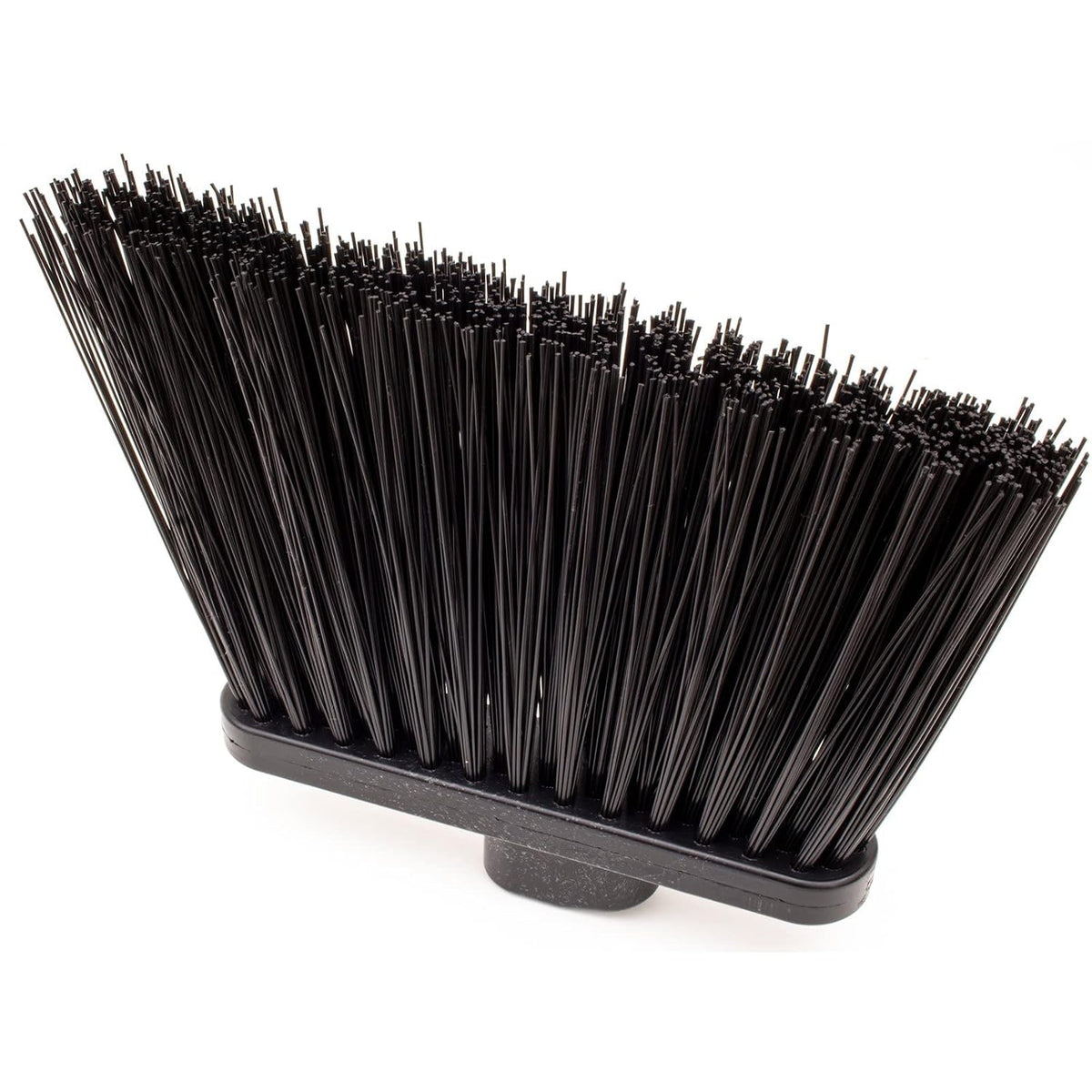 SPARTA Plastic Broom Head, Angled, Un-Flagged for Large Debris Indoor, Outdoor, Home, Restaurant, Lobby, Office, 12 Inches, Green
