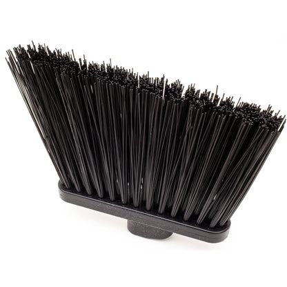SPARTA Plastic Broom Head, Angled, Un-Flagged for Large Debris Indoor, Outdoor, Home, Restaurant, Lobby, Office, 12 Inches, Green