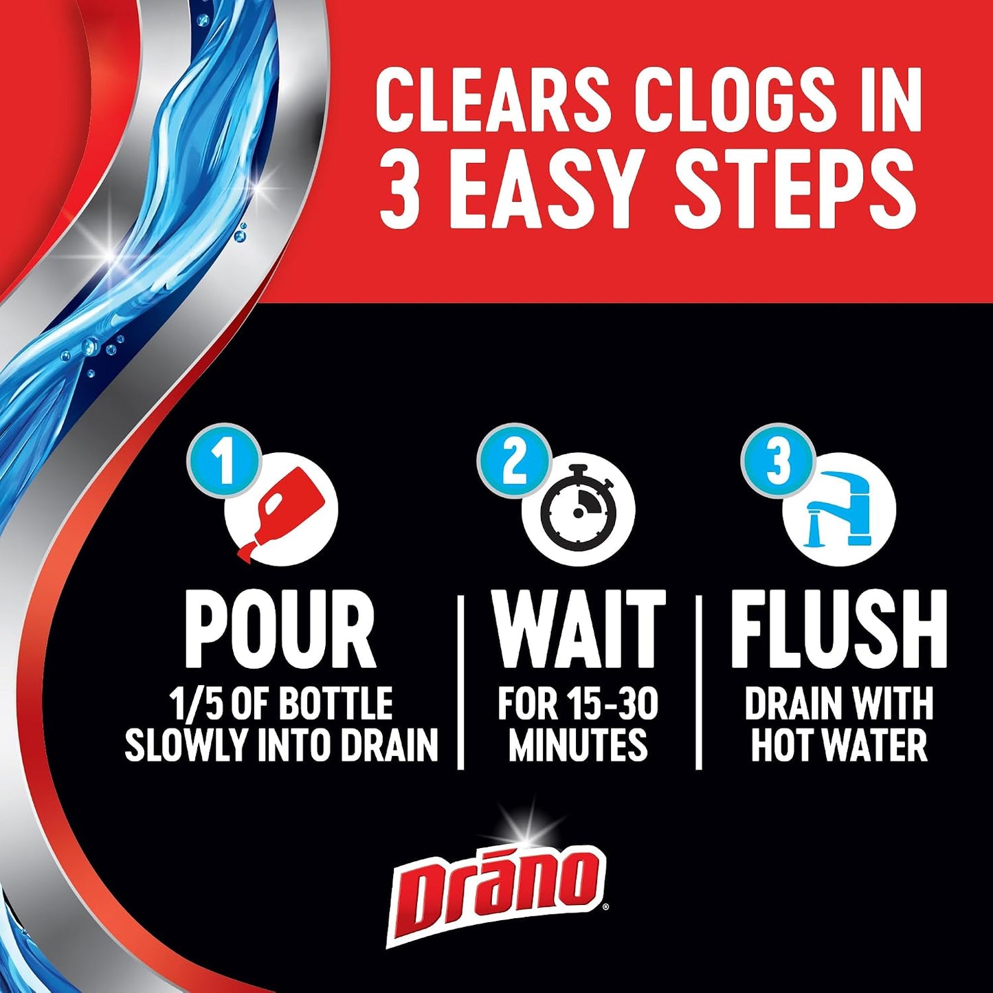 Drano Max Gel Clog Remover (80-Ounce, 6-Pack)