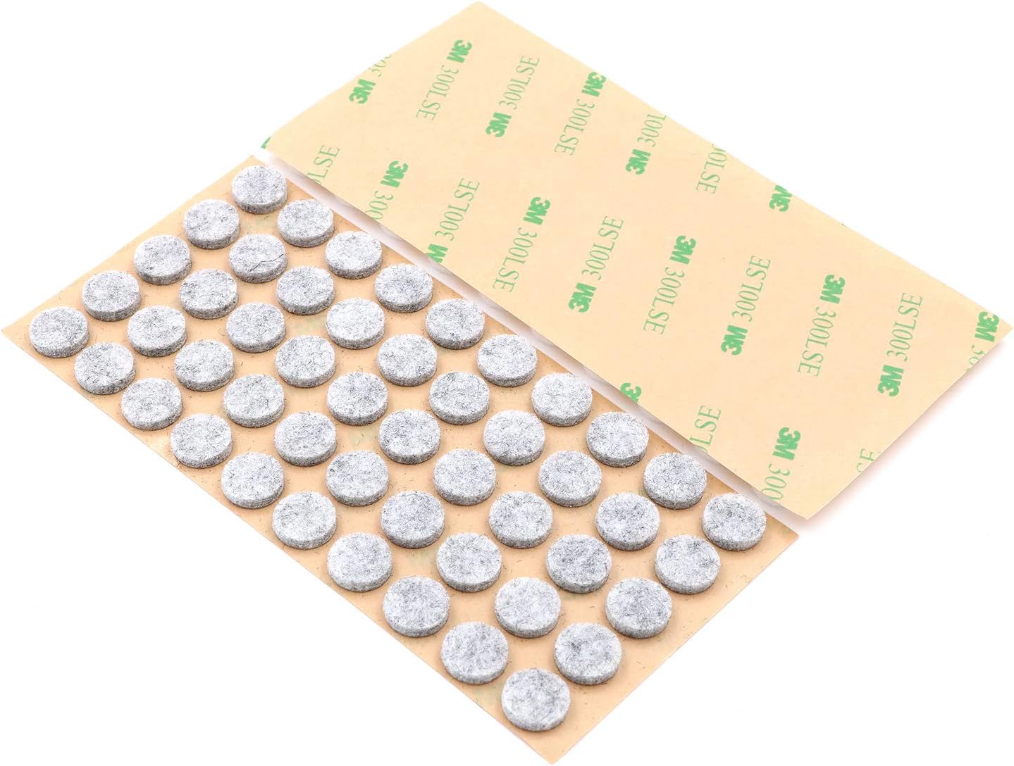 Furniture Felt Pads 3/8" (10mm) Diameter Round 3M Self Adhesive Protects Kitchen Cabinets, Drawers, Desks and Furniture Against Bumps and Scratches 100 Pack - Grey