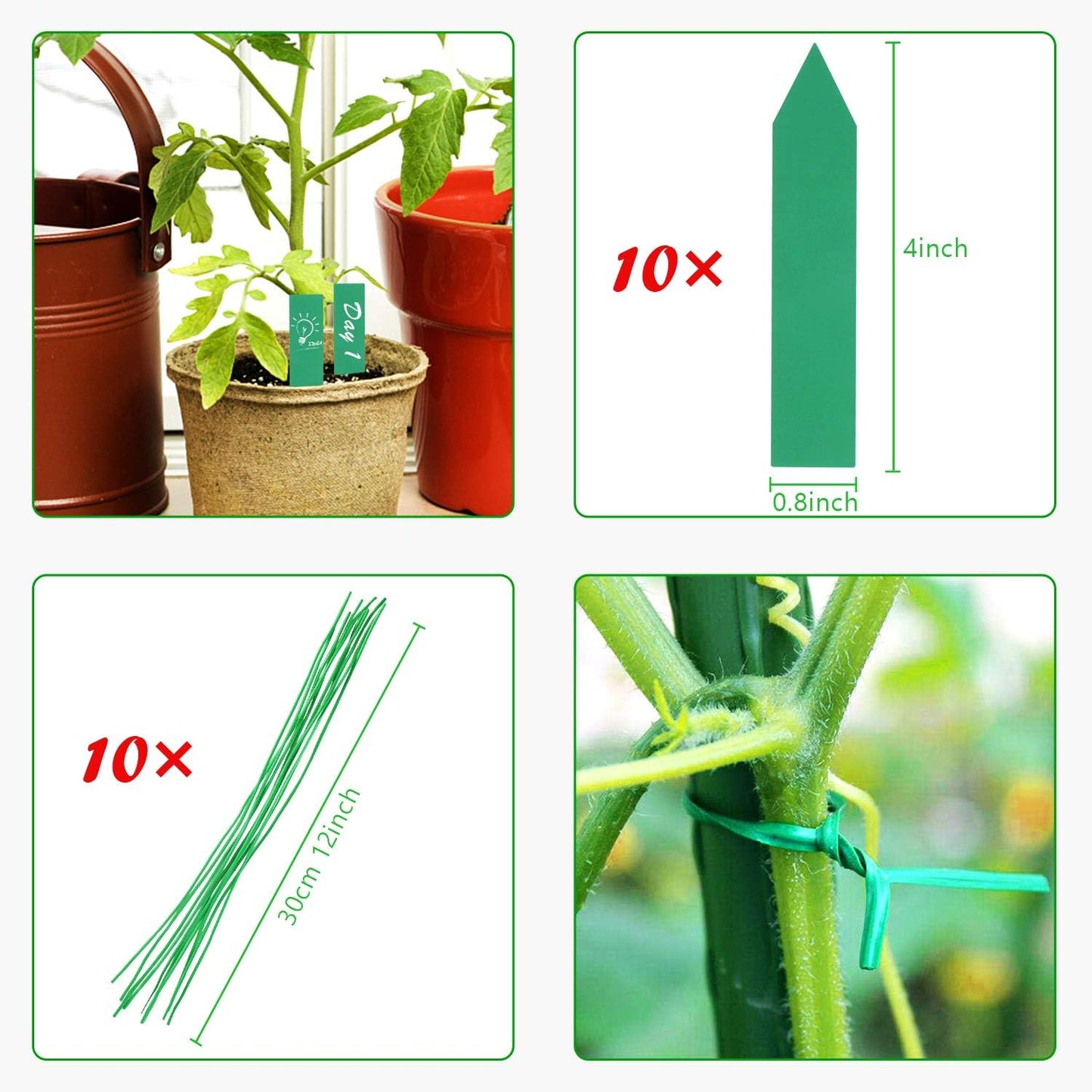 Augshy Moss Pole, 27 Inch Moss Poles - 2Pcs 17 Inch Plant Stakes Moss Sticks for Monstera Indoor Creepers Plant Support Extension Climbing Plants