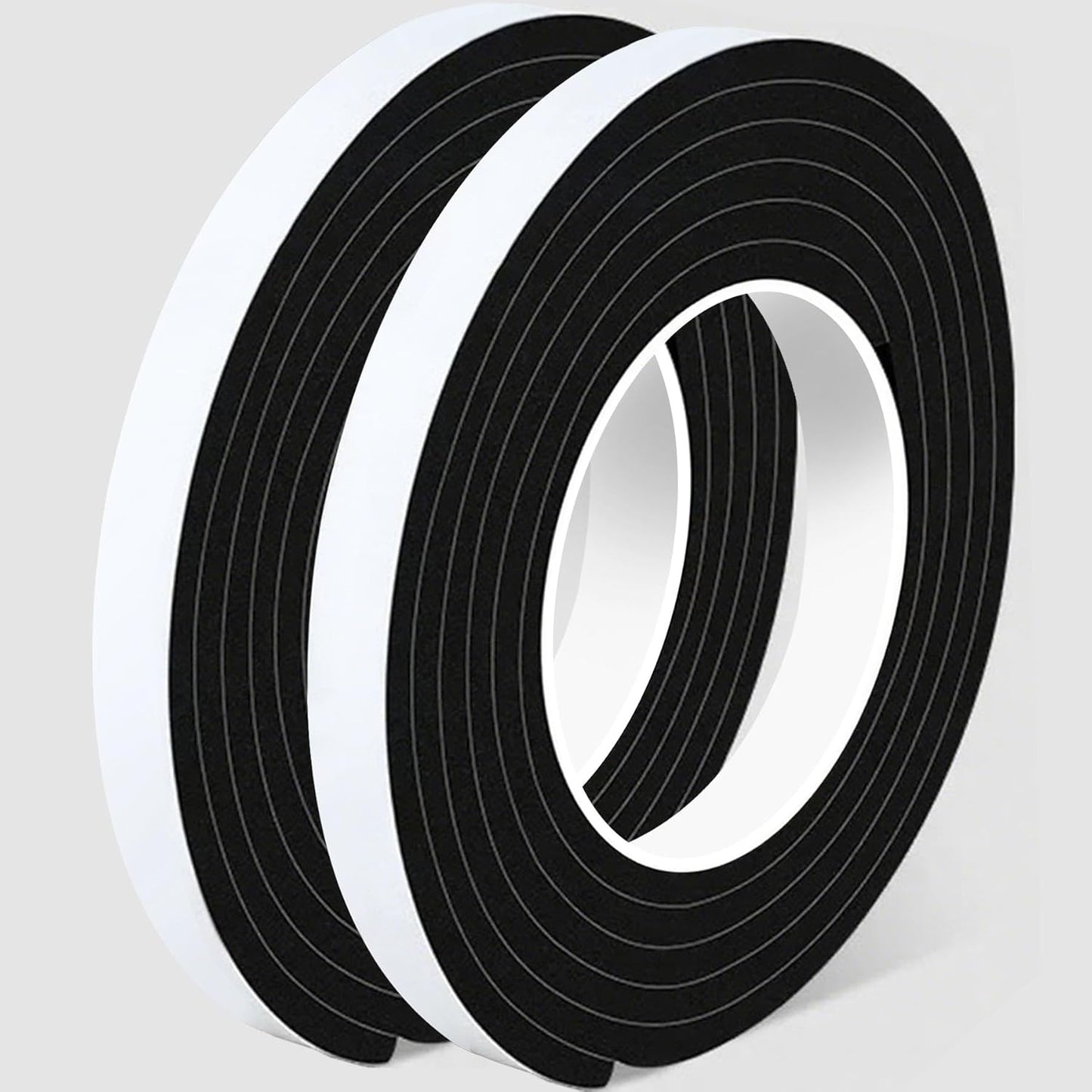 Foam Weather Stripping Door Seal,1 Inch W x 1/17 Inch T x 33 Feet White Window Sealing Tape，Single-Sided Self-Adhesive Insulation Sealing Strip