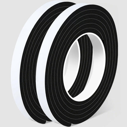 Foam Weather Stripping Door Seal,1 Inch W x 1/17 Inch T x 33 Feet White Window Sealing Tape，Single-Sided Self-Adhesive Insulation Sealing Strip