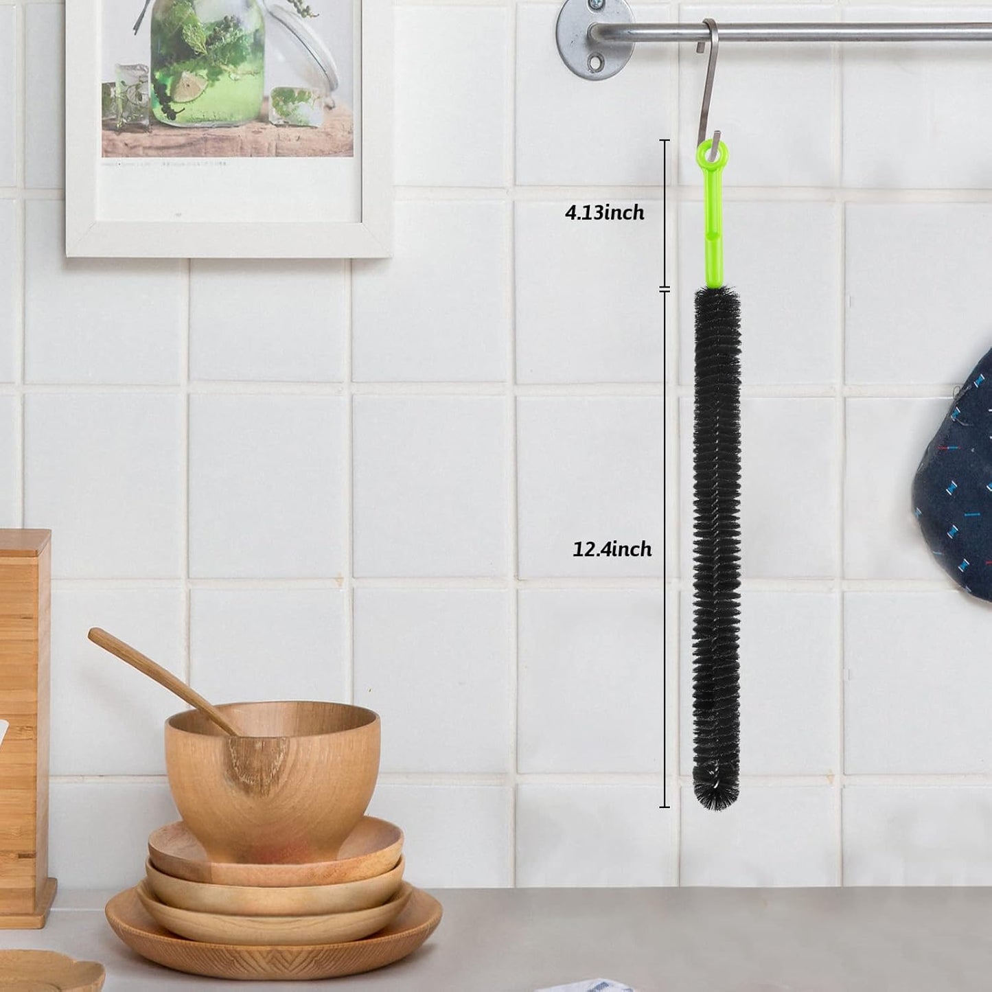 Sewer Drain Brush, Drain Clog Remover, 22.83inch Flexible Long Pipe Snake Hair Clogs Catcher Cleaner Tool for Toilet, Kitchen Sink, Sewer Drain, Bathroom Tub