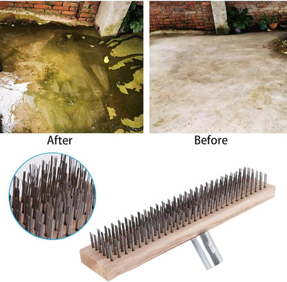 Patio Broom Metal Broom, Robust Metal Holder | Heavy-Duty for Garden, Patio, Outdoor, Household, Kitchen, Catering, Garage, Deck, Concrete, Stone