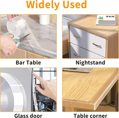 Corner Protector Baby,Clear Edge Protector Strip,Sharp Edge Wrap Cover Tape,Self Adhesive Protective Bumper Guards for Cabinet Door,Desk,Glass Table,Bed Furniture and Wall,2 in x 3.3 FT