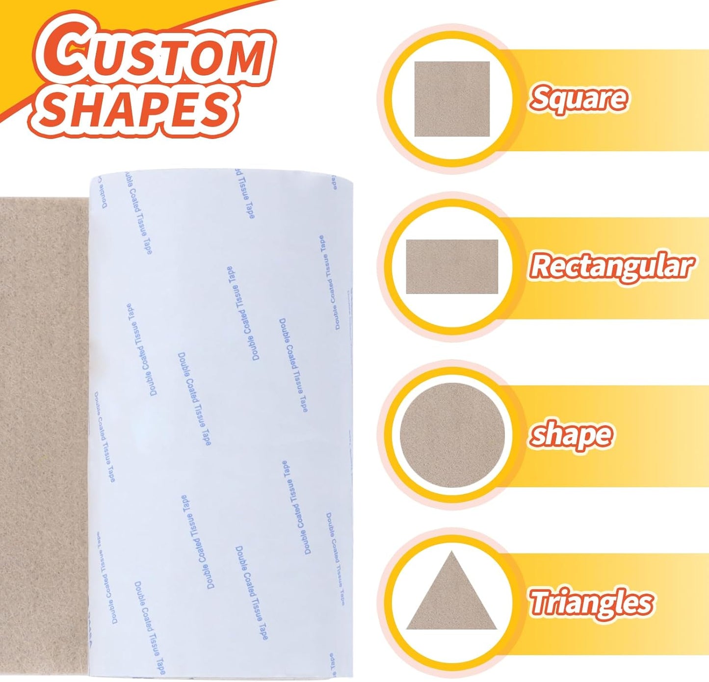 Felt Furniture Pads 120 PCS, Non Slip Self Adhesive Felt Pads Chair Leg Floor Protectors for Furniture Feet Wood Hardwood Floors, 1 inch Round, Black