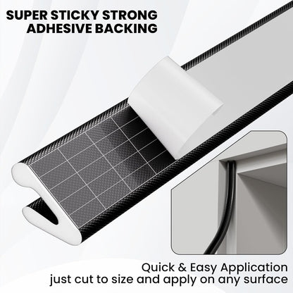 V Shape Thin Foam Weather Stripping Door Frame Seal Strip 19.7FT White, Draft Stopper, Insulation Winter, Weatherstripping, Gap Sealing, Soundproofing, Self-Adhesive Used for Exterior Front Door Side
