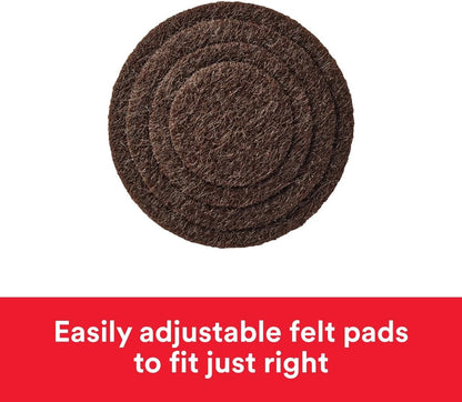 Scotch Custom Fit Felt Pads, Customize Pad Size from 0.75" to 1.5" in, 30 Round Pad Brown, Protection for Hardwood, Vinyl, and Laminate Flooring, Easy-to-apply, Self-Stick design (SP885-NA)