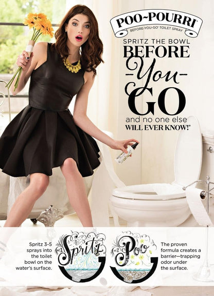 Poo-Pourri Before-You-Go Toilet Spray, Bamboo Rain, 2 Fl Oz, Up to 100 Uses, Bathroom Odor Deodorizer with Essential Oils for Home or Work, Travel Essentials, TSA Approved Size, Bamboo & Fresh Grass