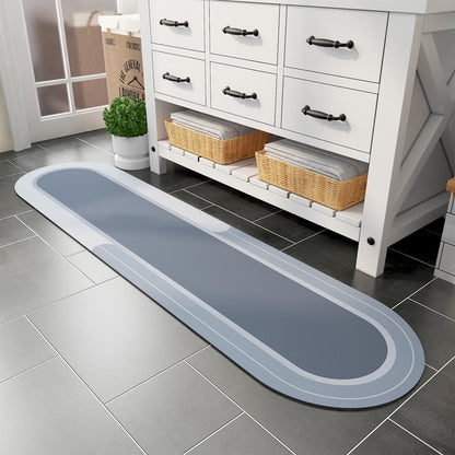 MontVoo Bath Mat - Non Slip, Quick Dry, Stain Resistant Bath Mat Rug for Bathroom Floor - Easy Care Shower Rug for Outside Bathtub - 17"x27" Grey