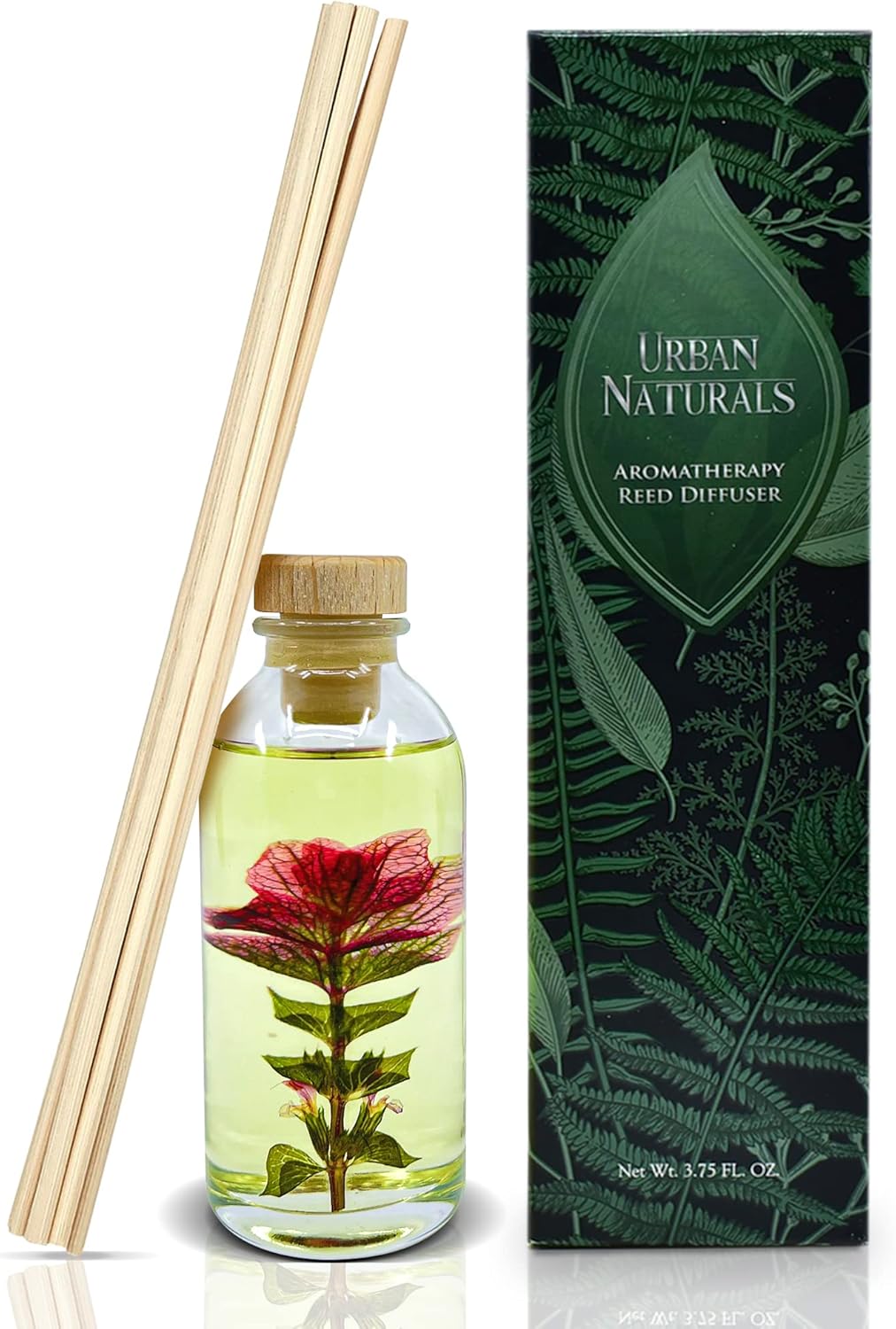Urban Naturals Smoked Vanilla Reed Diffuser Set with Vanilla Bean, Sandalwood & Leather | Made in the USA - Colors C