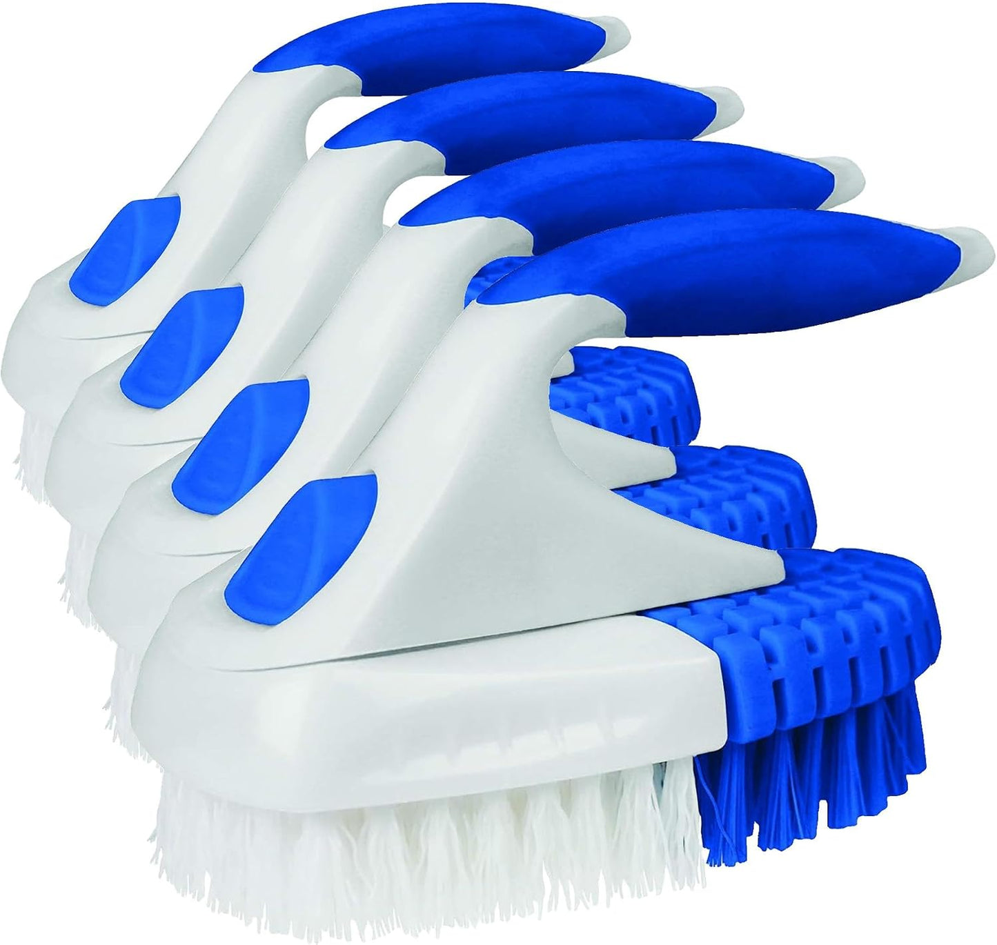 Clorox Multipurpose Flex Scrub Handheld Cleaning Brush with Removable Handle, Blue/White