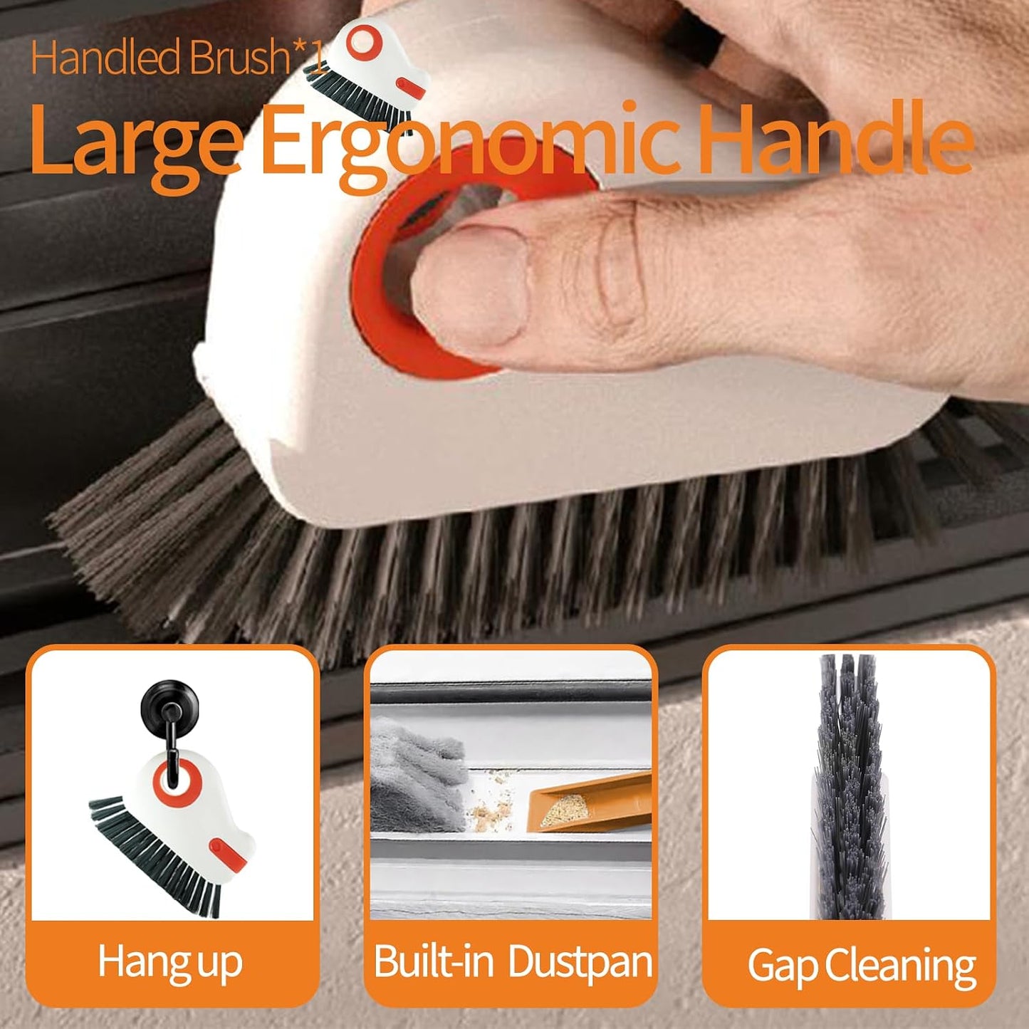 Window Track Cleaner Tools Set - 14 Pcs Window Groove Cleaning Brush Kit, Crevice Cleaning Brush for Sliding Door, Shutter, Sill, Tile Lines, Sink