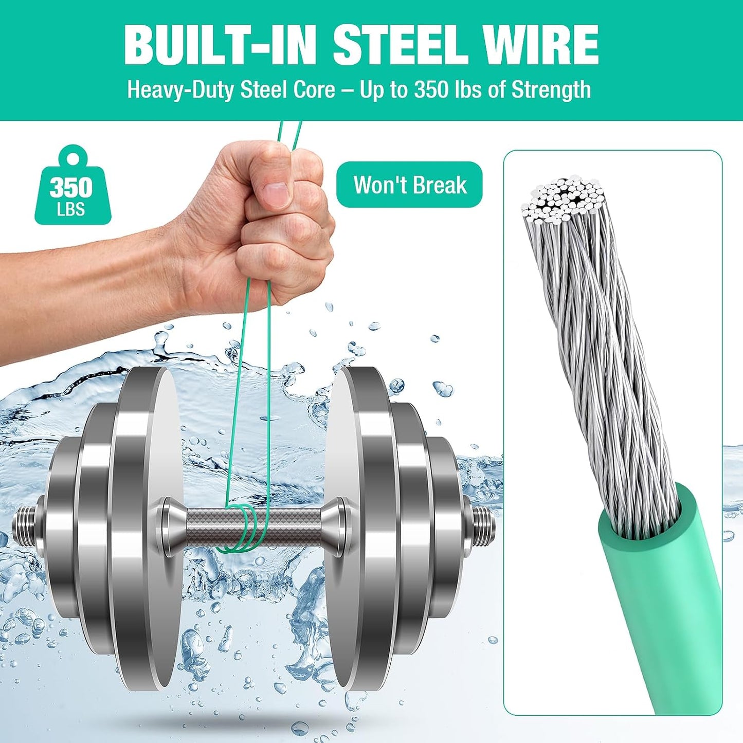 Drain Clog Remover Tool with Rotating Handle, 40 Inch Steel Wire Drain Snake, Heavy Duty Flexible Hair Drain Clog Remover for Shower, Sink, Toilet, Bathroom & Kitchen Drain Cleaner Tool(6PCS)