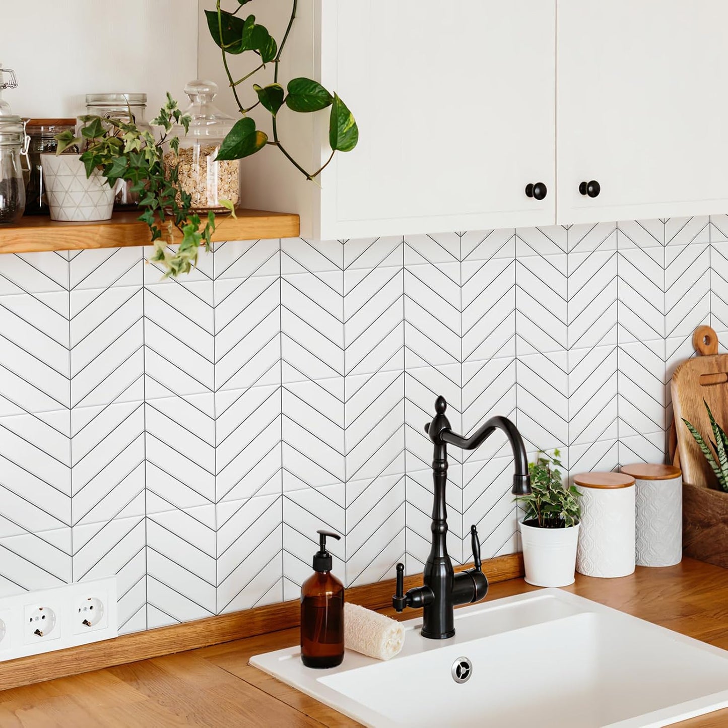 10 Sheets Thicker Design Peel and Stick Backsplash, 3D Self Adhesive Peel and Stick Wall Tile Backsplash for Kitchen, Bathroom, 11.4"x9.1", Beige