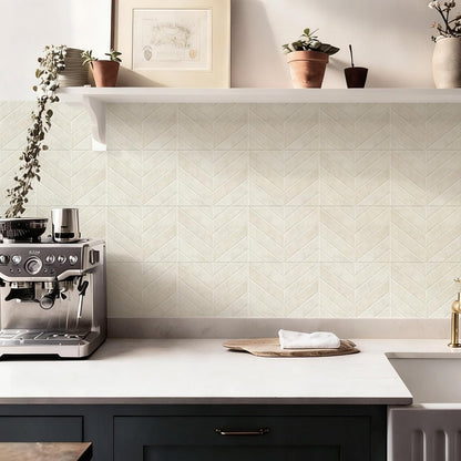 10 Sheets Thicker Design Peel and Stick Backsplash, 3D Self Adhesive Peel and Stick Wall Tile Backsplash for Kitchen, Bathroom, 11.4"x9.1", Beige