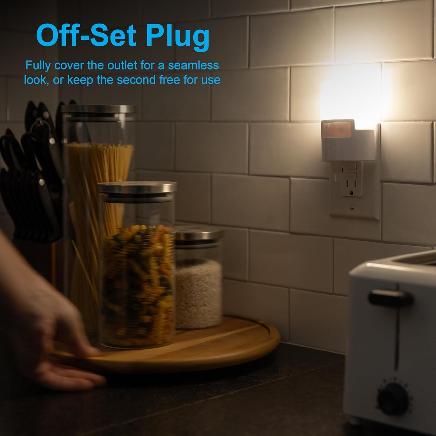 GE LED Motion Sensor Night Light, Plug into wall, 40 Lumens, Soft White, UL-Certified, Energy Efficient, Ideal Nightlight for Bedroom, Bathroom, Kitchen, Hallway, 26140, Bronze, 1 Pack