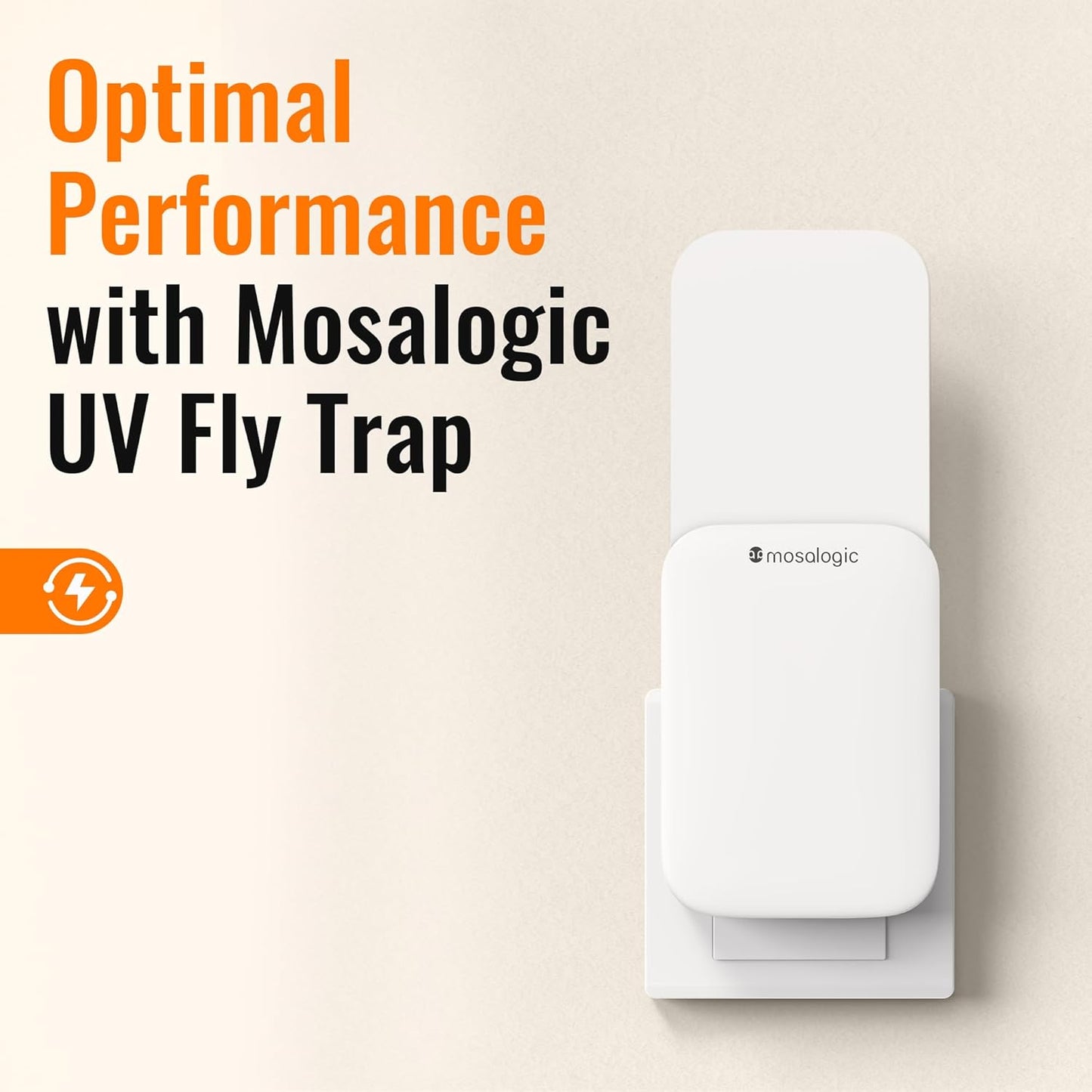 Mosalogic Fruit Fly Traps for Indoors Gnat Trap for House Indoor-600 Sqft Protection Area UV Fly Insect Trapper for Fruit Flies,Gnat,Mosquito,and Other Flying Insect Plug in Bug Killer White