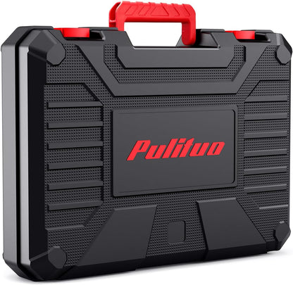 PULITUO Drill Set, 149-Piece Home Tool Set with 12V Pink Cordless Drill, Tool Box, Hand Tool Kits for Women & Men and DIY Enthusiasts, for Home Improvement