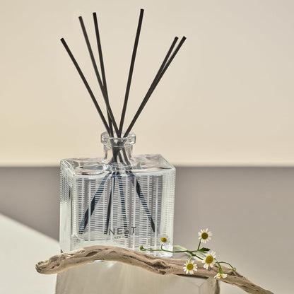 NEST New York Reed Diffuser, Wild Mint & Eucalyptus - 5.9 fl oz - Fragrance for Up to 90 Days - Reusable, Refillable Glass Holder - Includes 8 All-Natural Reed Sticks - Flame Free