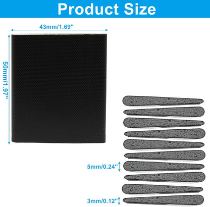 4 Pcs Door Corner Seals, Exterior Door Jamb Frame Seal, Self-Adhesive Wedge Draft Stoppers Foam Pads for Weather Stripping Noise Isolating (White)