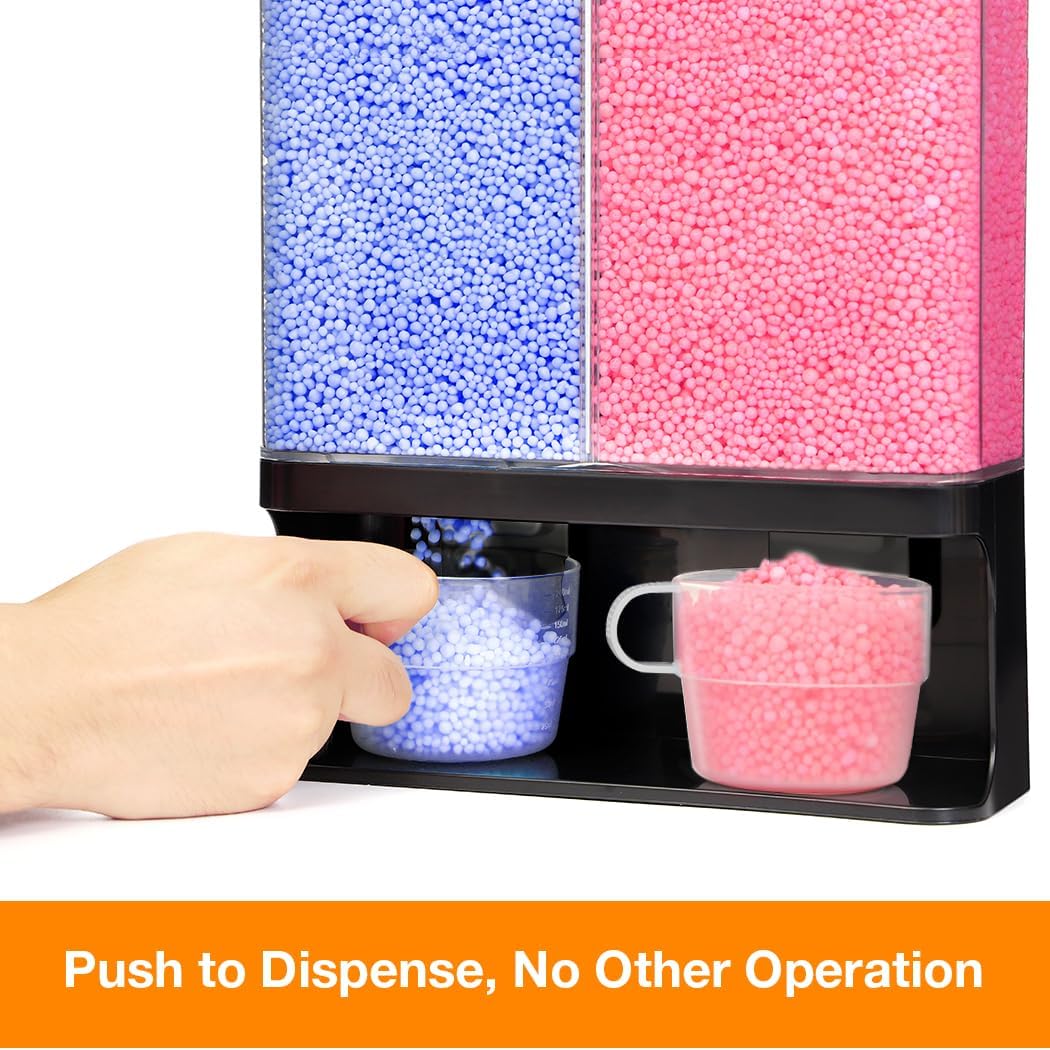 Laundry Dispenser, Wall Mounted Laundry Dispenser with 2 Cups, Laundry Container (105 oz)