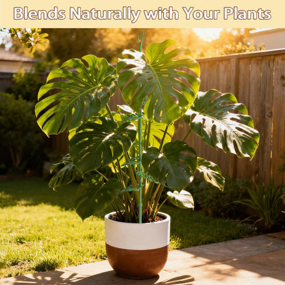 Telescoping Monstera Plant Support Stakes, Adjustable Climbing Plant Stakes | 21 - 43.3in Stakes with Detachable Monstera Leaf Clips; Supports Pothos, Tomatoes, Indoor & Garden Plants
