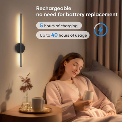 TaoFiaCo Battery Operated Wall Sconces Set of Two,Rechargeable Wall Sconces Set of 2 with Remote Control Dimmable Wall Light Decor for Living Room, Bathroom for, 24 Inch, Gold
