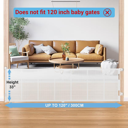 HAMOPY Retractable Baby Gate, 33" Tall, Extends up to 55" Wide, Durable Auto-Lock Baby Gates for Stairs, Mesh Dog Gate and Child Safety Gates for Doorways, Hallways, Indoor, Outdoor(Black)