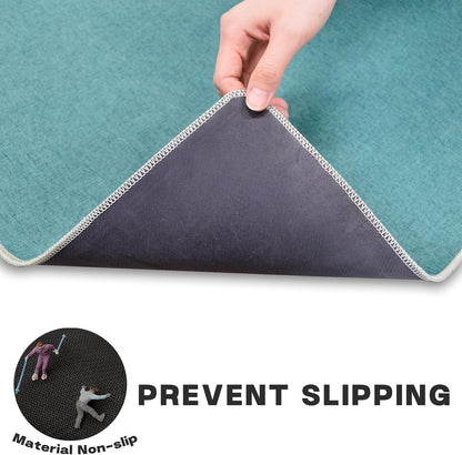 Yancorp 16"x26" Ultra Thin Bathroom Rugs,Low Profile Bath Rug,Rubber mat,Fit Under Door,Non Slip,Machine Washable Shower Rug,Dark Grey