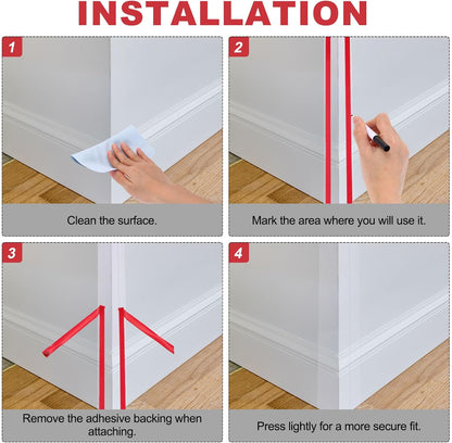 uxcell 4Pcs Wall Corner Protector, Self Adhesive Clear Corner Protector Strip for Door Wall Table Cabinet Furniture Edge Guard 31.5" x 0.98"