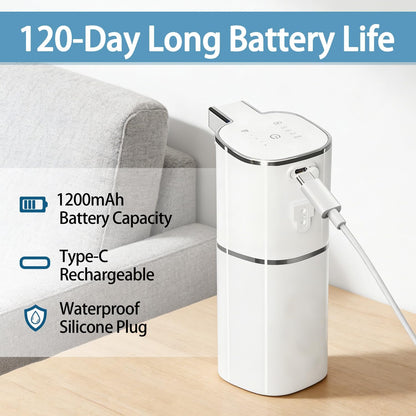 Automatic Soap Dispenser, Dish & Hand Foaming Soap Dispenser for Bathroom Kitchen, Liquid Auto Smart Electric Foam Pump Touchless，420ml-4 Levels Adjustable