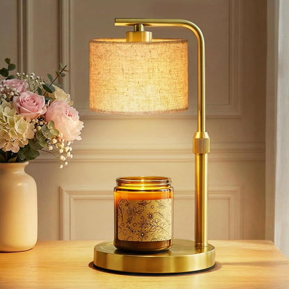 Candle Warmer Lamp with Timer Dimmer, Height Adjustable Modern Farmhouse Candle Warmer, Electric Candle Lamp Warmer with 2 Bulbs, Birthday Gifts for Women Mom, Gift for Home Decor