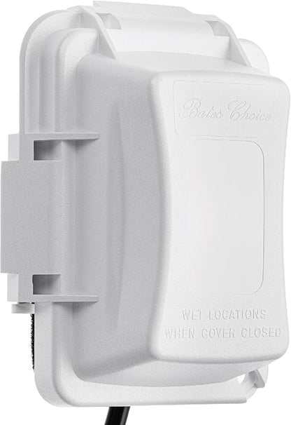 Bates- Weatherproof Electrical Outlet Cover, 1-Gang Outdoor Plug Cover | For Protection Against Rain Dust & Outdoor Use