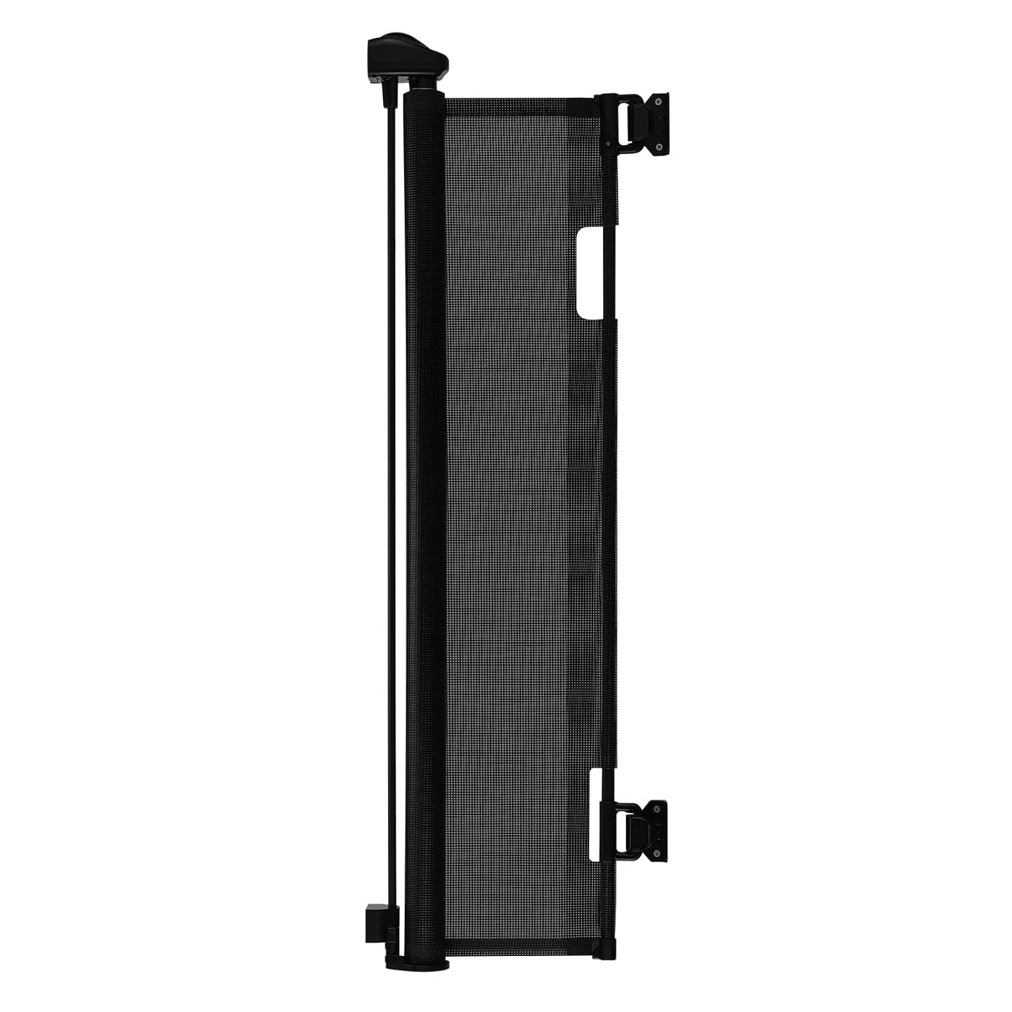 VEVOR Retractable Baby Gate, Extends to 202.7 inch Extra Wide, 39 inch Tall, with Reinforced Fiberglass Strips, Avoids Crawling Through, Mesh Dog Gate for Decks, Doorways, Garages, Indoor, Black